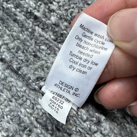 Athleta Gray Passage Wool Blend Shawl Collar Front Knit Cardigan Sweater XS - Picture 15 of 15